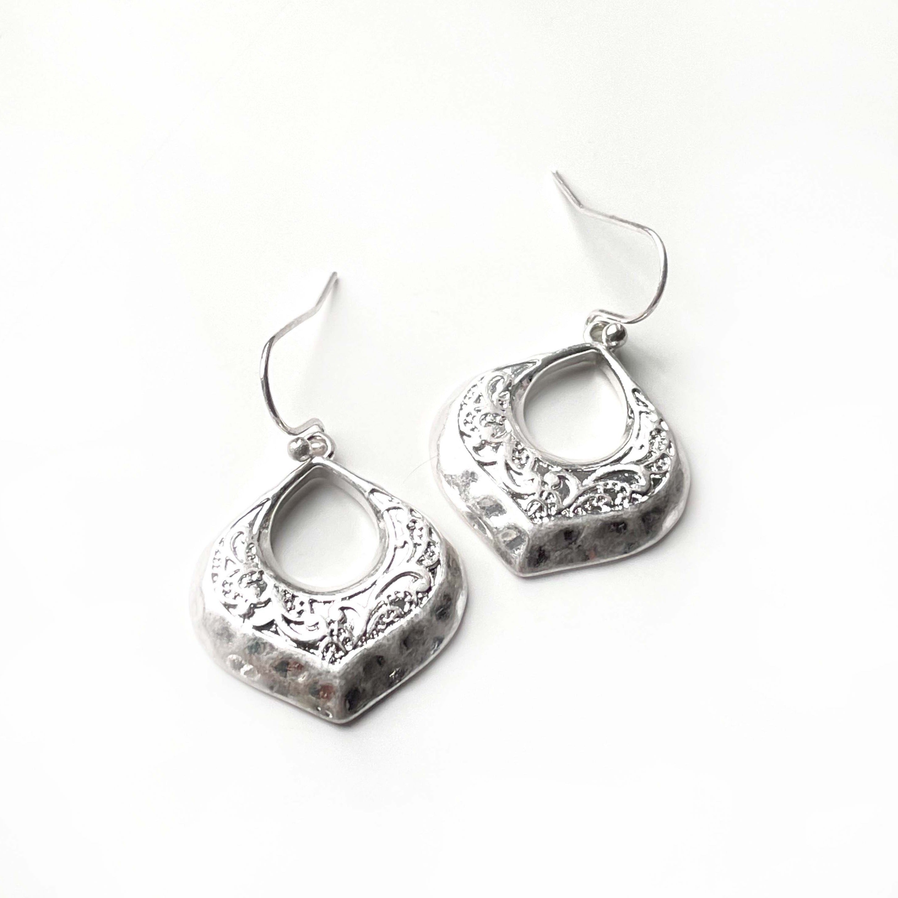 Malina Silver Tone Boho Earrings