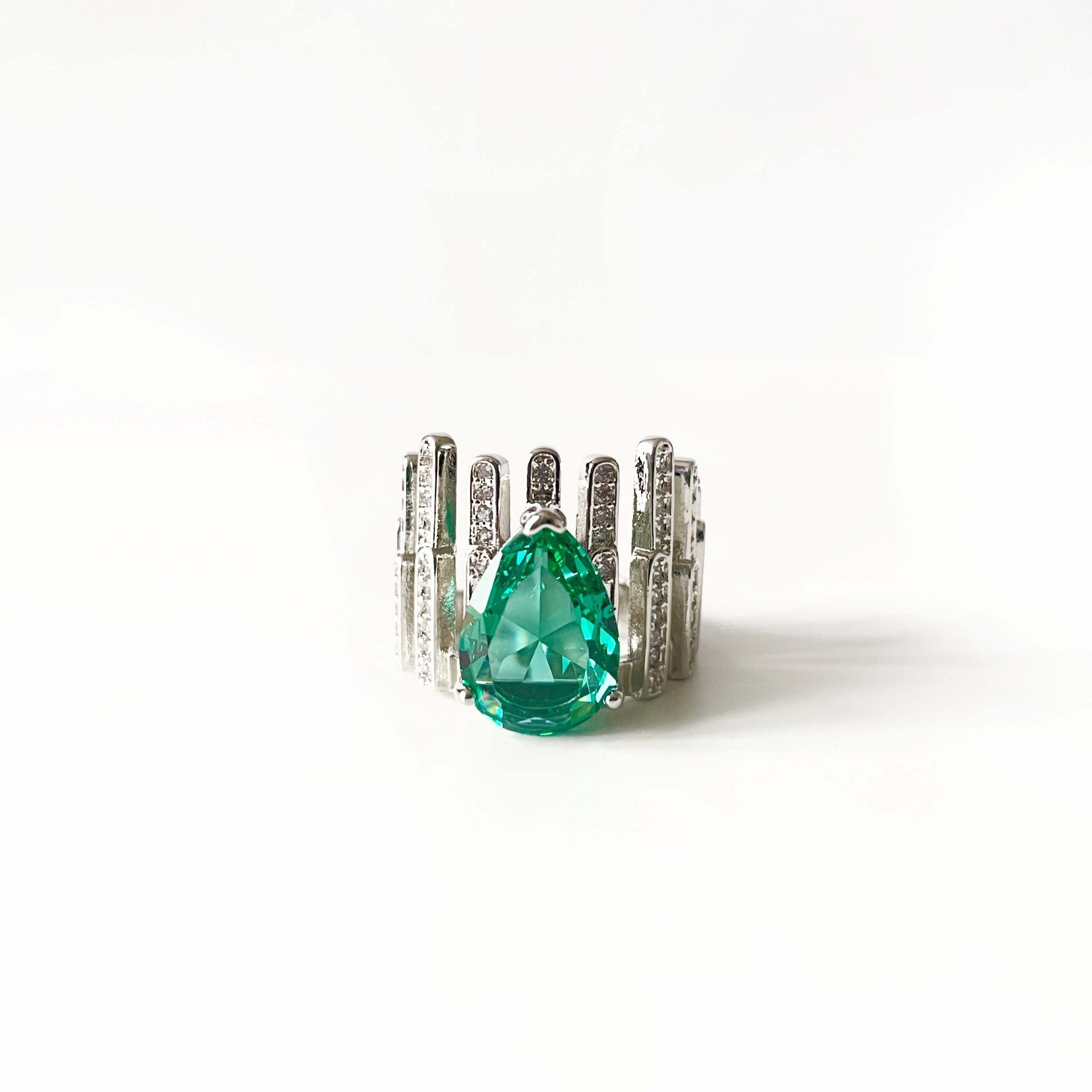 Neela Statement Faceted Jewel Cocktail Ring