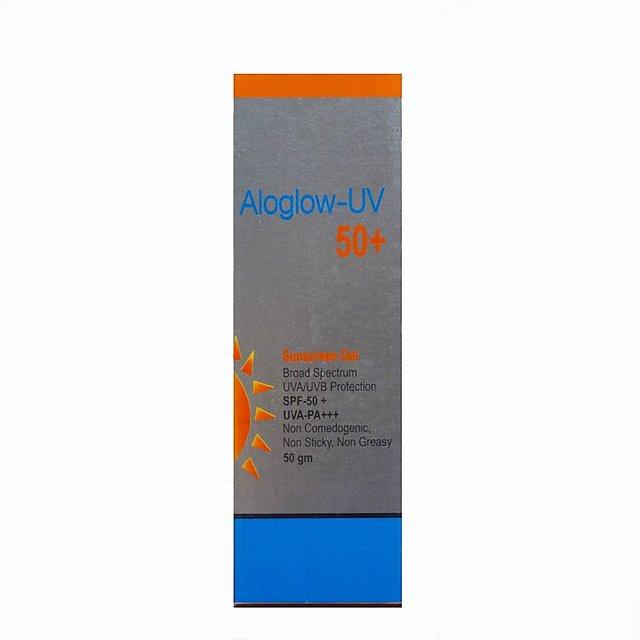 aloglow uv 50 sunscreen gel