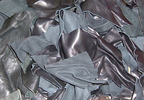 Brown Leather Pieces - 1 Pound Bag of Scraps & Remnants for Crafts