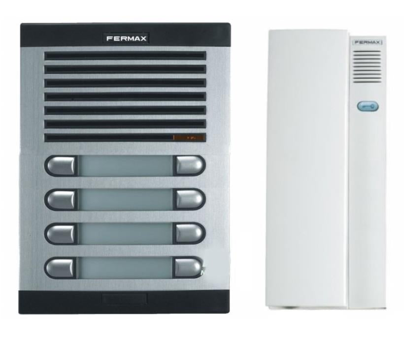 Fermax audio auxiliary full doorman Kit, composed of Street board and home  doorman phone. Intercom phone