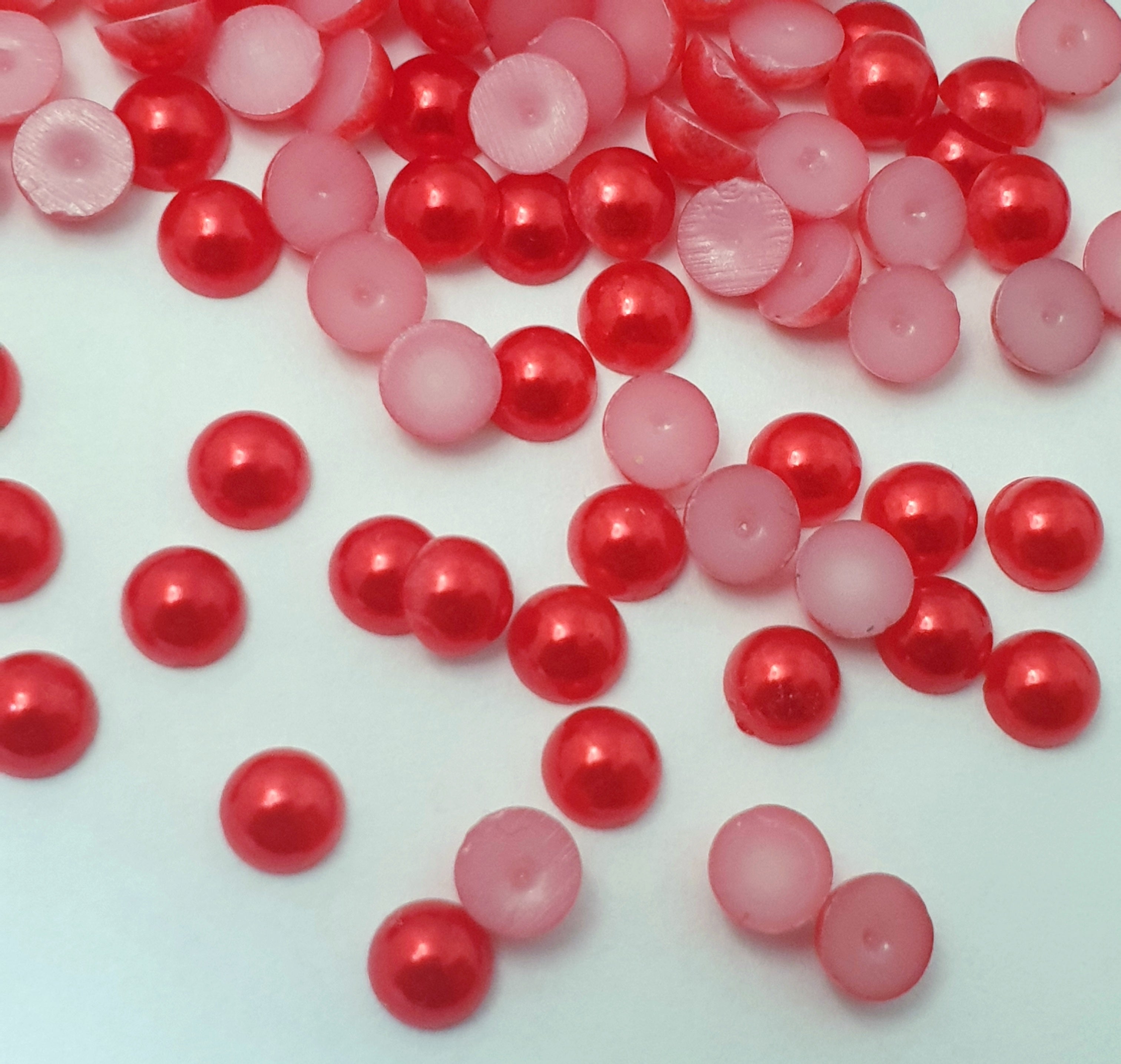 500pcs 5mm Half Round Pearls Many Colors Round Flatback Glue On Crafts  Resin Scrapbooking Beads DIY Jewelry Nails Art - AliExpress