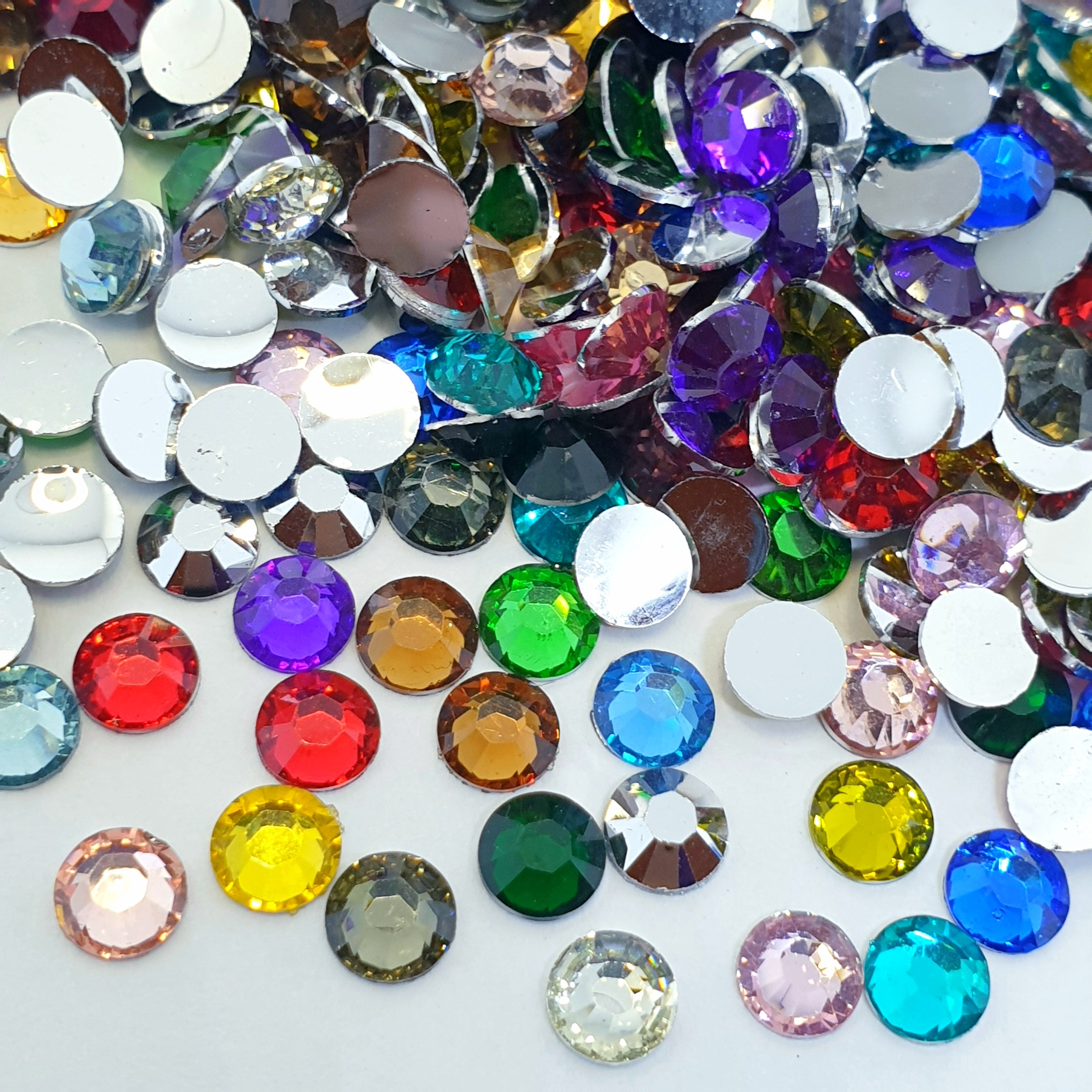 Resin Flatback Rhinestones Set, Jelly Flatback Rhinestones Crystal