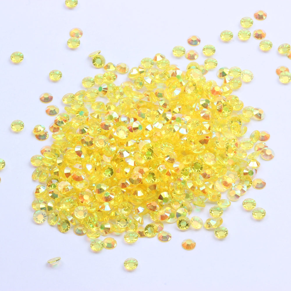 Yellow AB Transparent Resin Rhinestones