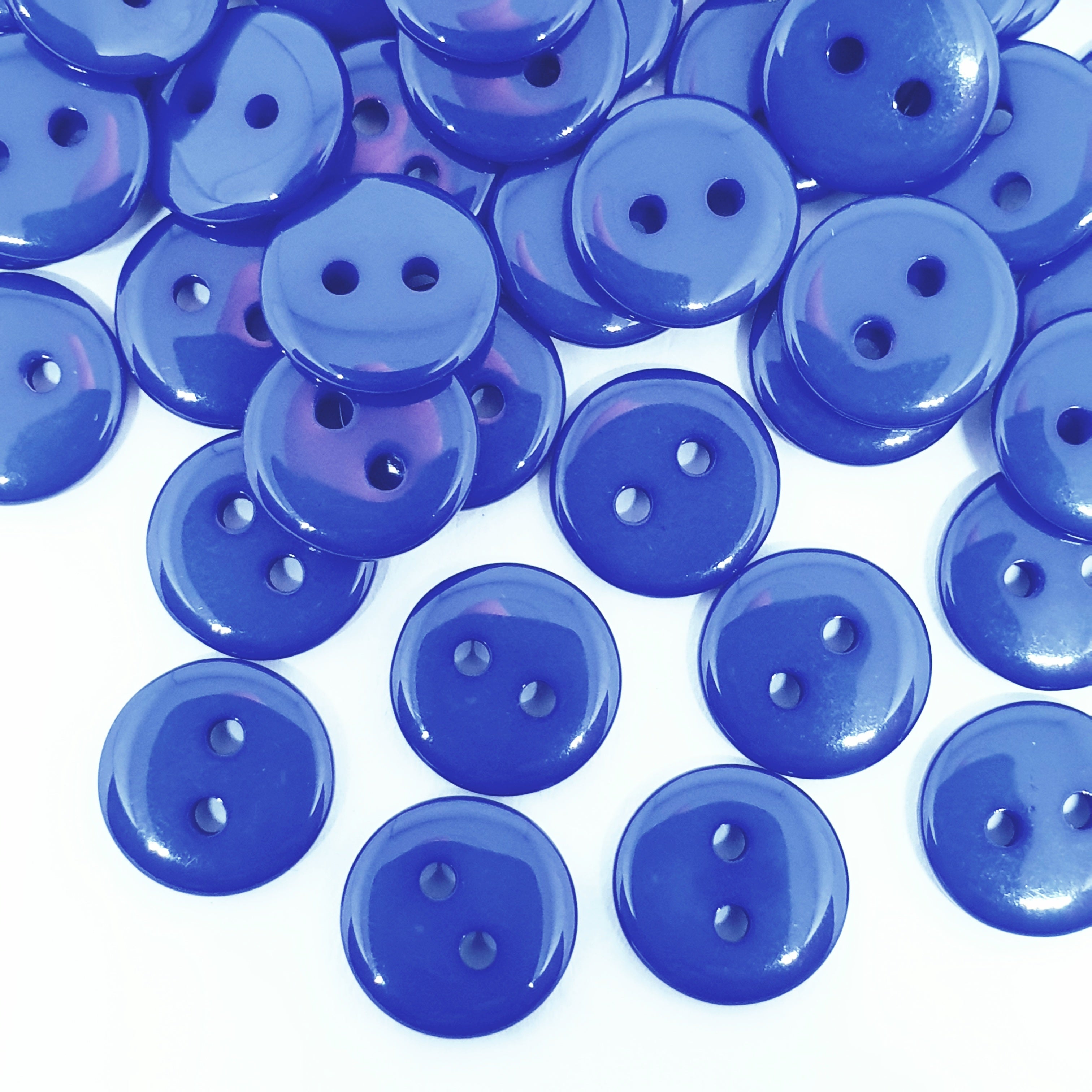 Chunky Blue Buttons, 10x Two Tone Blue Coat Buttons, Winter Jumper Buttons,  Cardigan Buttons, Sewing and Repairs Supplies UK 