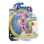 Sonic The Hedgehog Figura de acción de 4 pulgadas moderna Amy con martillo juguete coleccionable