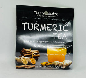 Tierra Madre Turmeric Tea 6 Tea Bags 0.05oz - Farmacia Jireh Aguadilla