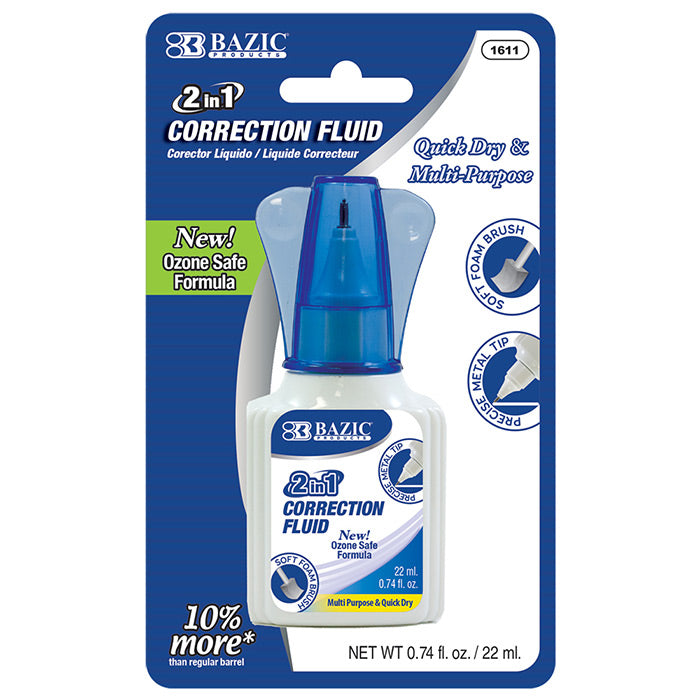 BAZIC 2 in 1 Correction with Foam Brush Applicator and Pen Tip