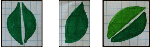 Patterns for making mosaic leaves