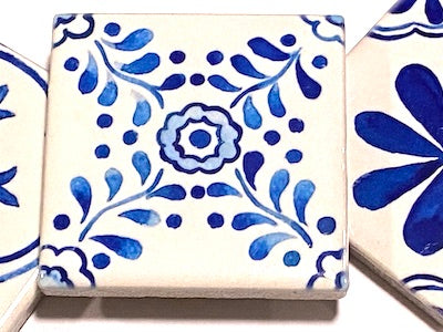 Watercolour Portuguese Ceramic Tiles 4.8 x 4.8 cm - Pattern 1 (HM)