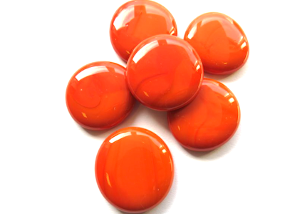 XL Orange Marble Glass Gems