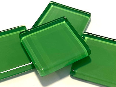 Green No. 1 - Green Glass Mosaic Tiles 2.5cm