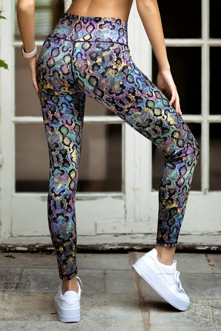 Neon Snake print legging Gisele