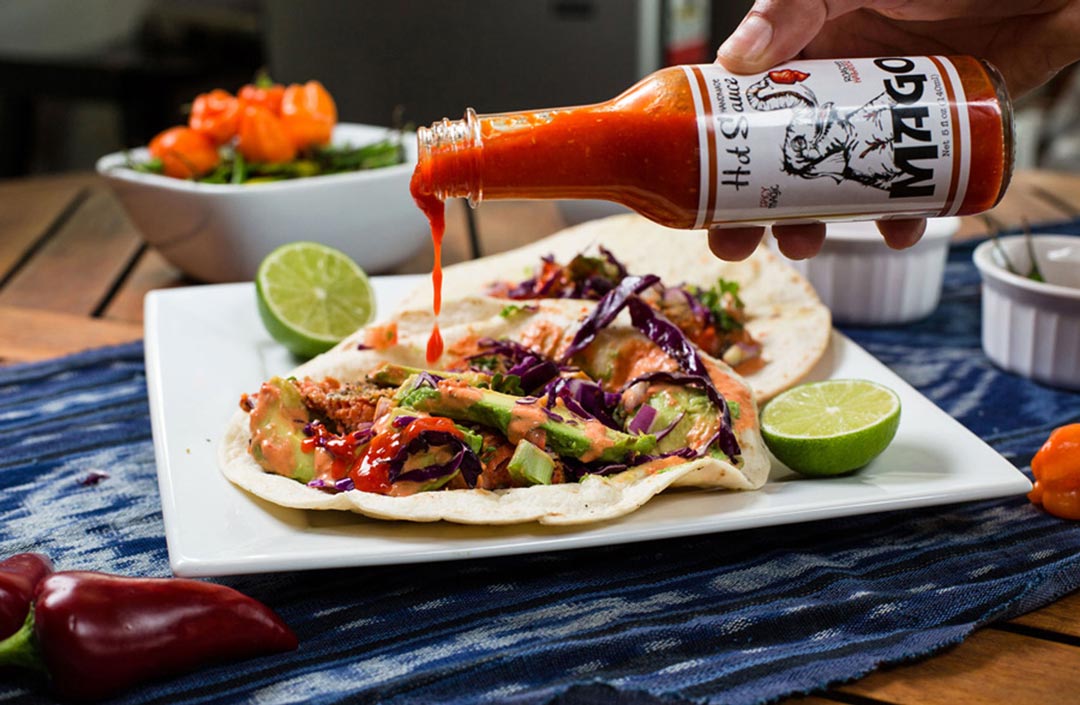 mago hot sauce product photography