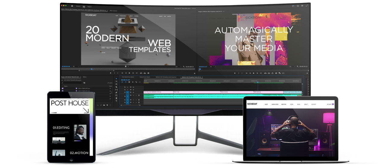 after effects website template