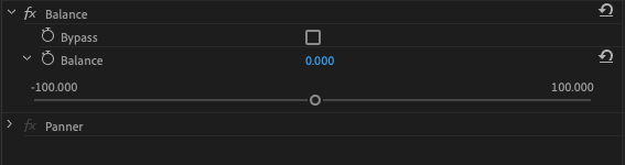 balance audio effect premiere pro