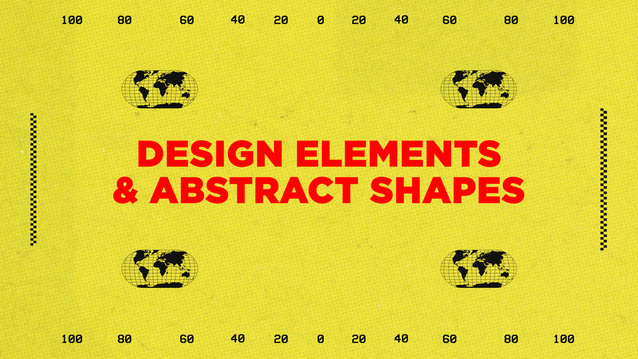 designelemente und abstrakte formen paket