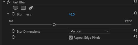 fast blur effect premiere pro