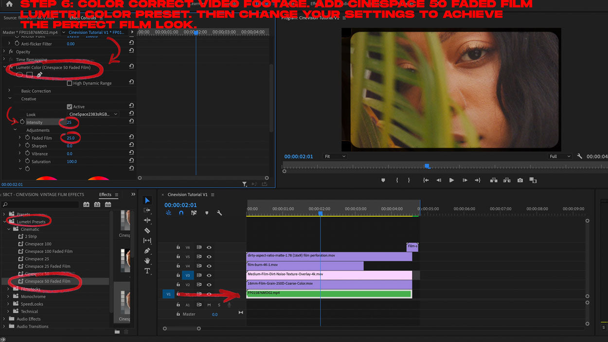 how to create the perfect film look premiere tutorial