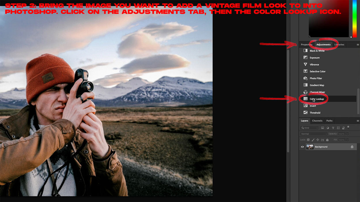 how to make photos look like film photoshop tutorial