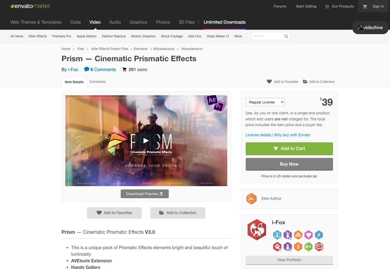 top prism effects templates