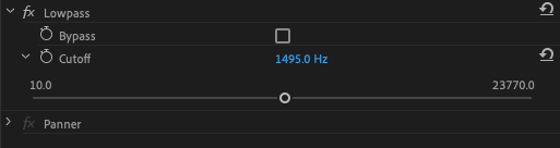 lowpass audio effect premiere pro