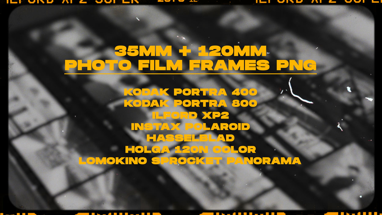 用於影片編輯的 35mm 膠片紋理