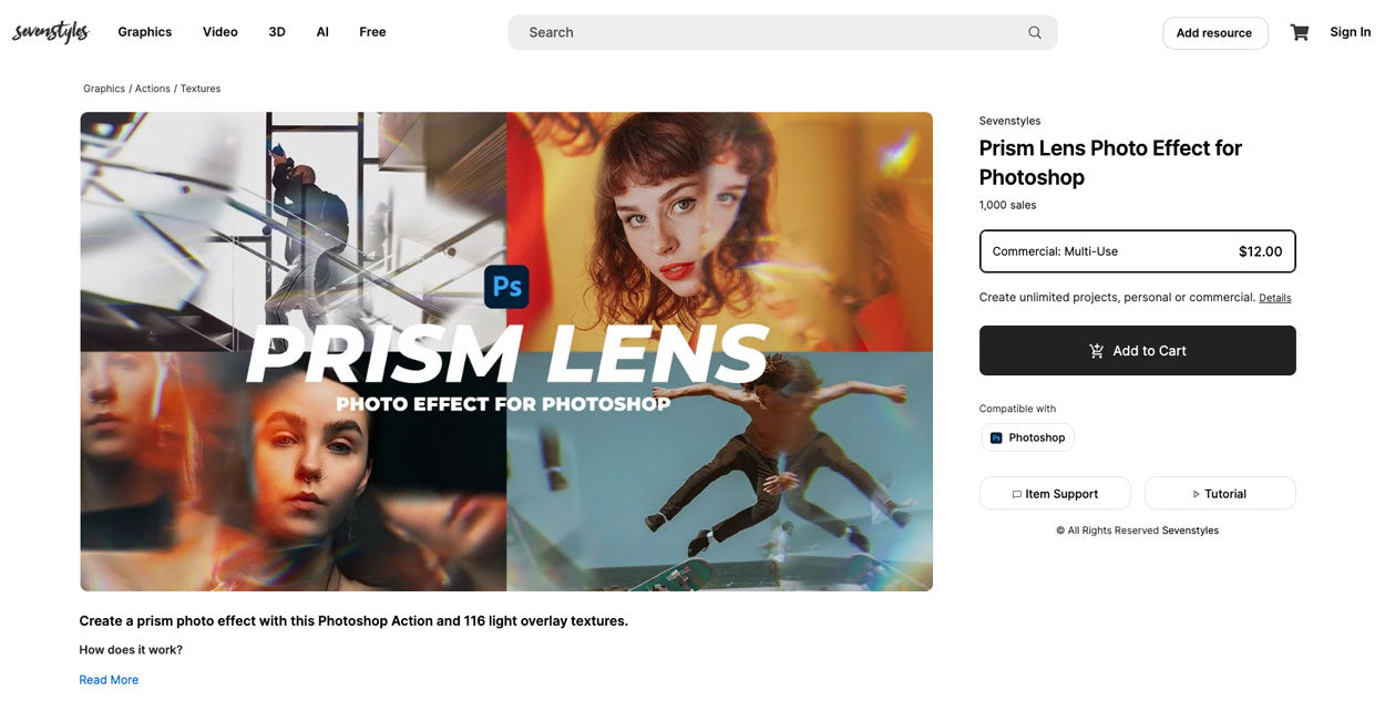 best prism lens effects photoshop template