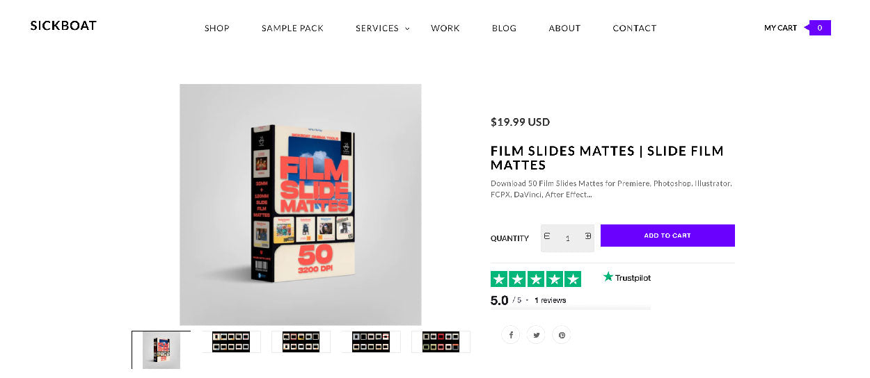 film slide mattes pack
