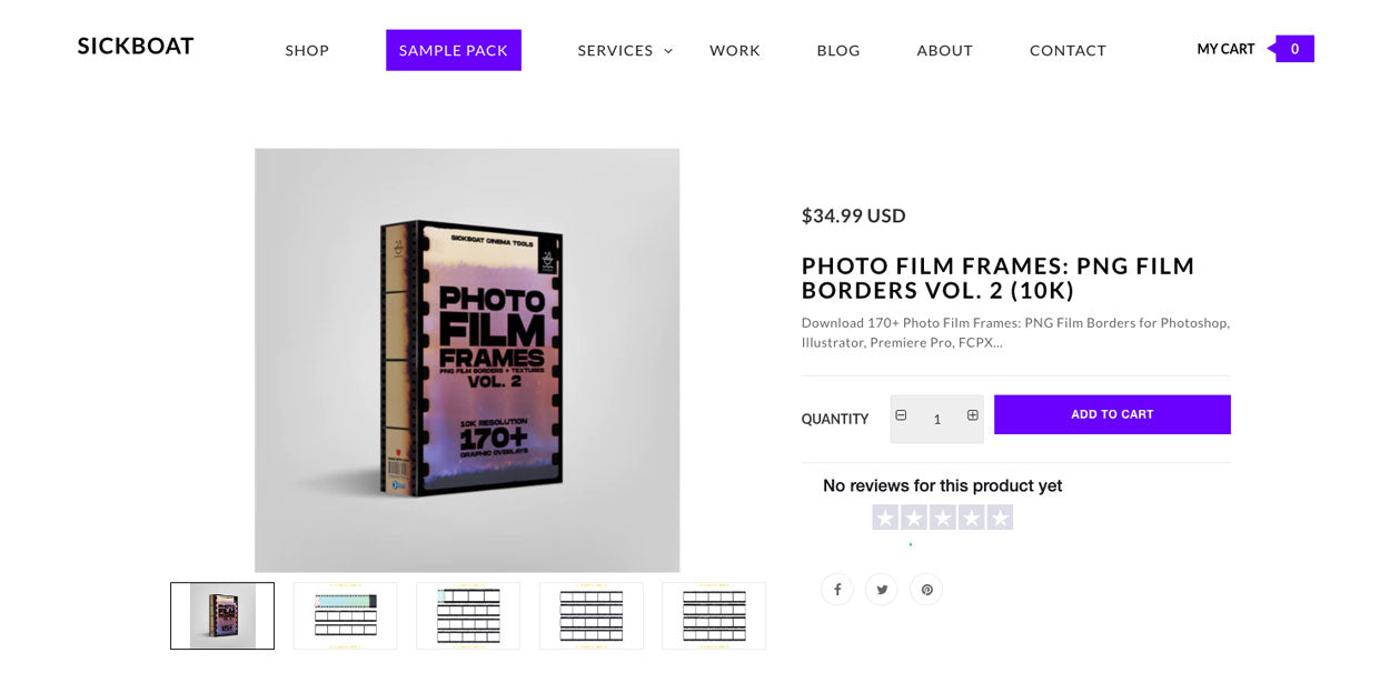 sickboat photo film frames png vol2