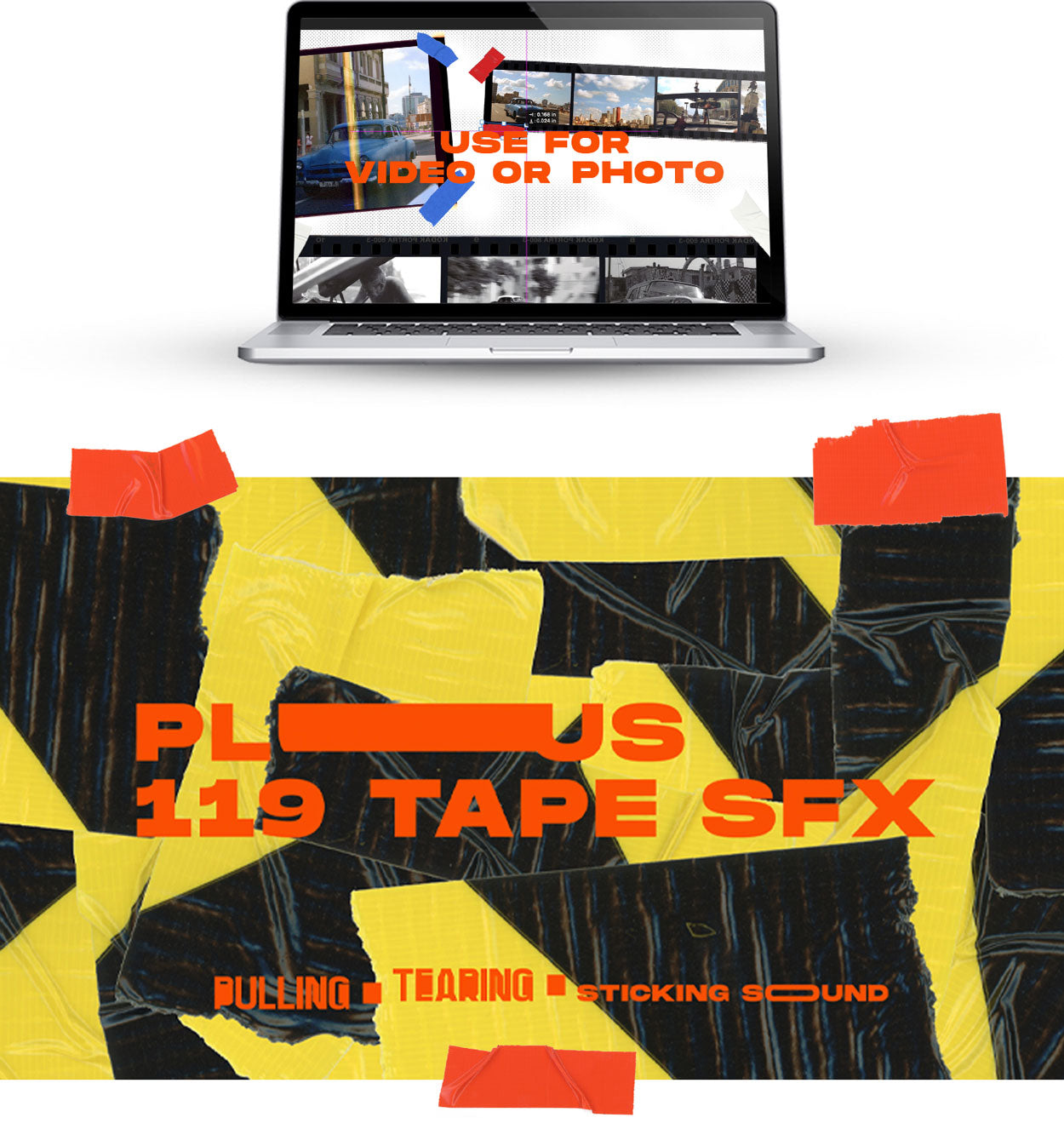 Tape Texture PNG Pack für Fotovideos