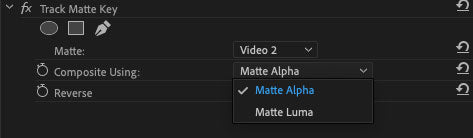 track matte key effect premiere pro