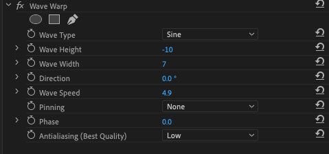 wave warp effect premiere pro