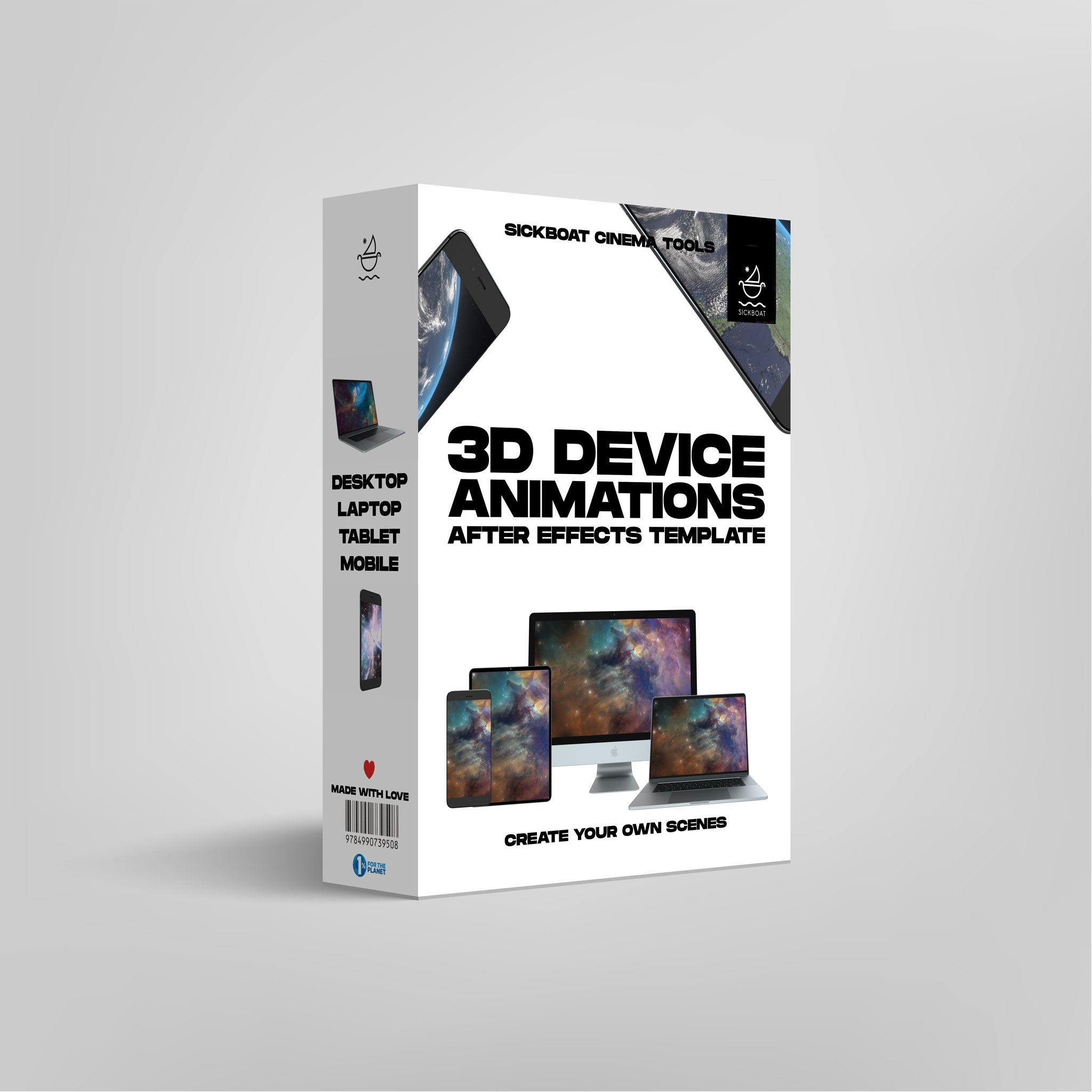3d device animation ae template