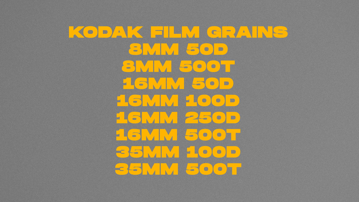 kodak film grain for video
