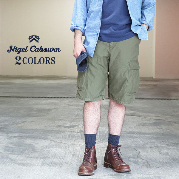 nigel cabourn アーミーカーゴショーツ チャコール-