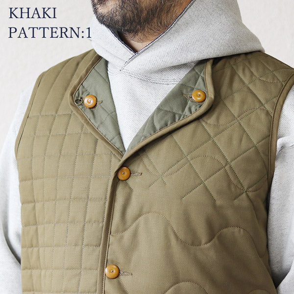 定価 ◯ Nigel Cabourn - LINER VEST JACQUARD QUILT KHAKI mfaapsny.org