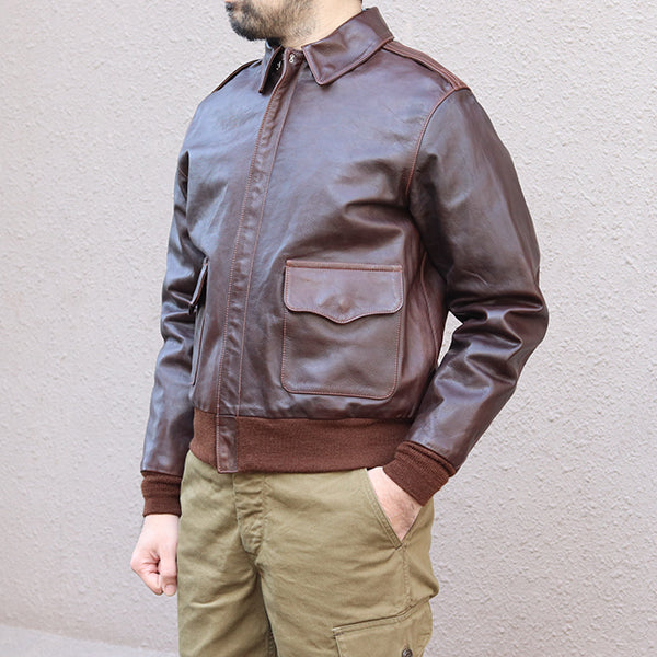 EASTMAN LEATHER CLOTHING TYPE A-2 EASTMAN MODEL HORSEHIDE SEAL