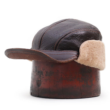 TYPE B-2 FLYING WINTER CAP / SEAL BROWN — SPEEDWAY