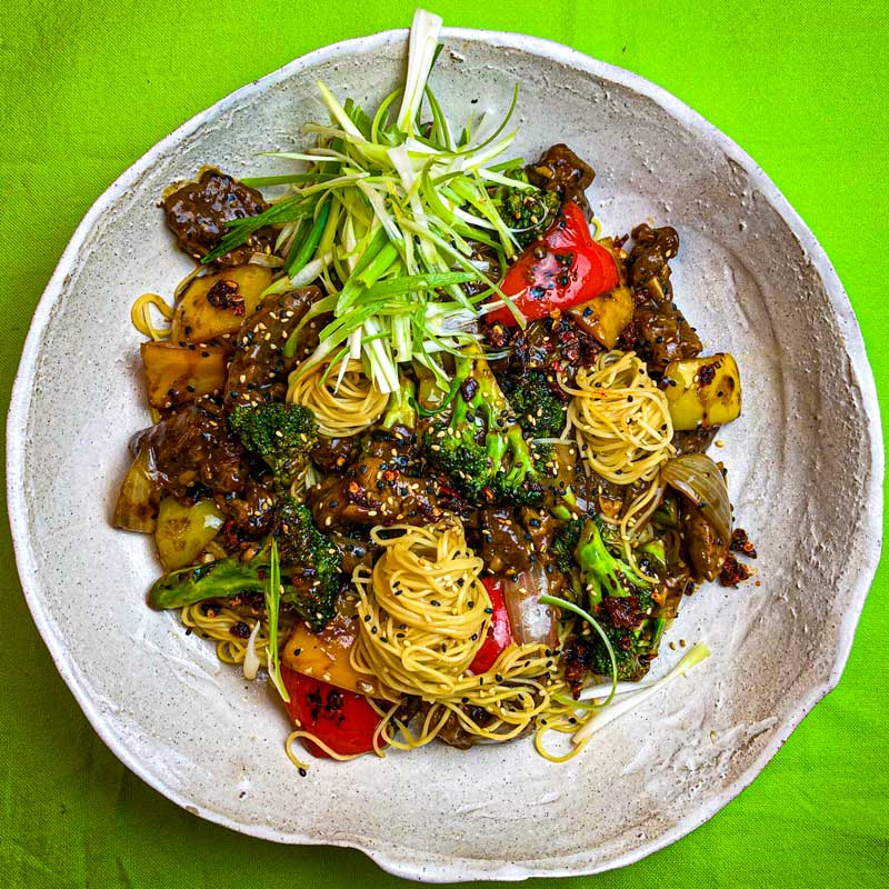 Recipe for Chinese Black Pepper Beef Noodles - Somerset Foodie