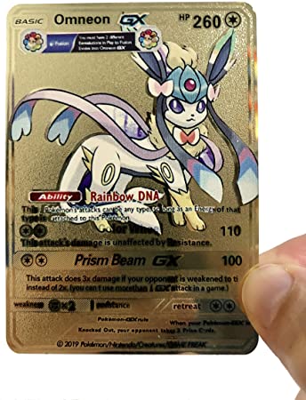 Mavin  Gold Mega Lucario GX EX Pokemon Card Shiny Full Art SV22 Custom  Metal Holo Promo