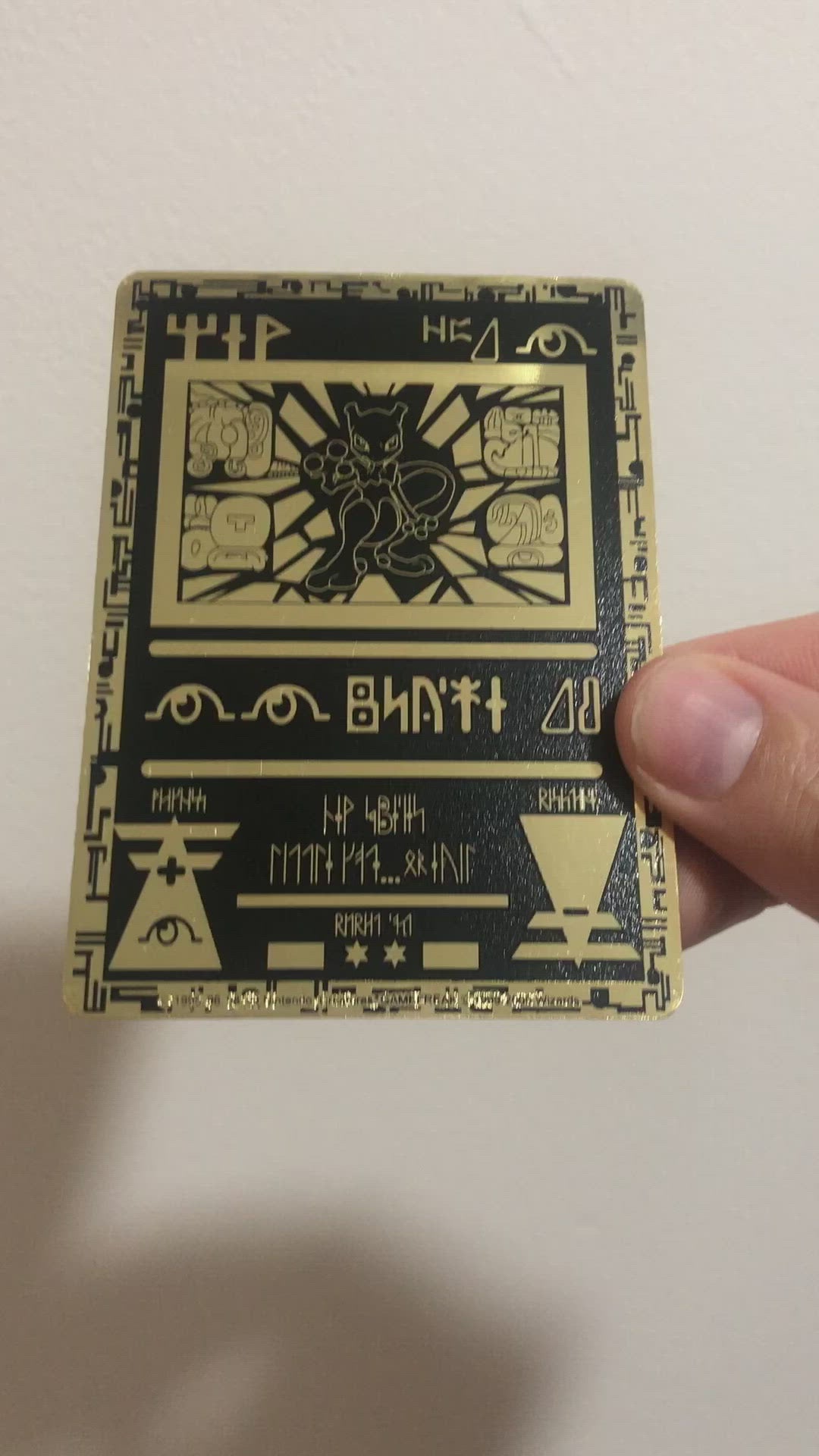 Ancient Mewtwo Custom Metal Pokemon Card Academgames