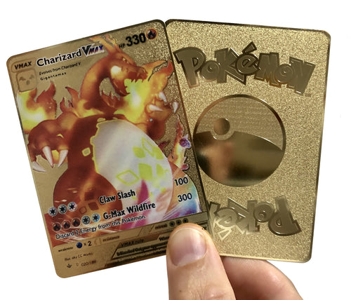 Charizard VMAX HF Shiny Gold Metal Card