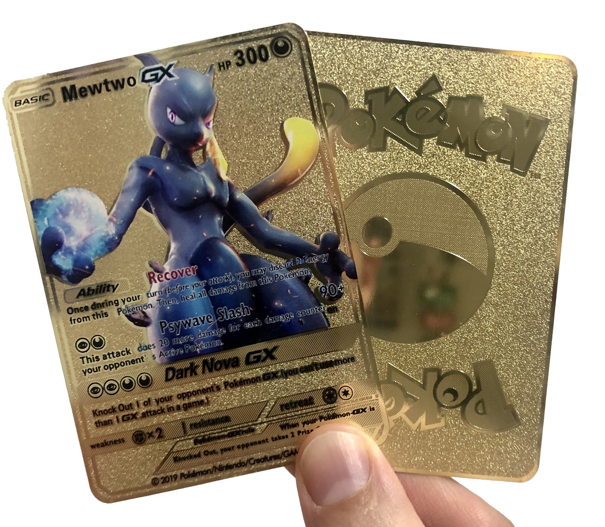 Shadow Mewtwo GX-Custom Pokemon Card,Gleiche Größe wie die echten Karten,Cu...