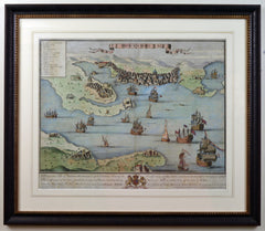 Framed antique map