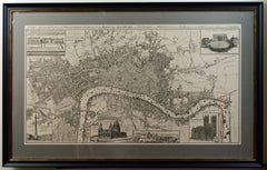 Map in grey mount and black frame