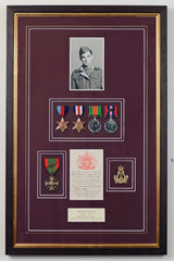 Framed military medals