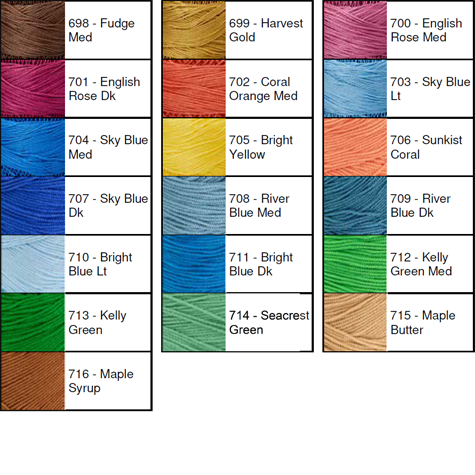 Lizbeth Thread by Color 625 to 648 – The Lace Museum Shop