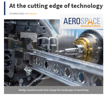 Modig machine tool article in Aerospace Manufacturing Magazine