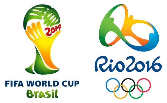 Logo Copa do Mundo e Olímpiadas no Brasil